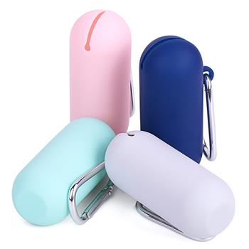 Custom Silicone Travel Straw Kit with Carabiner