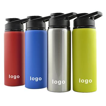 24oz Stainless Steel Sports Bottle with Flip Lid