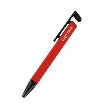 Square Metal Ballpoint Pen with Phone Stand