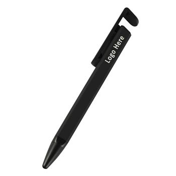Square Metal Ballpoint Pen with Phone Stand