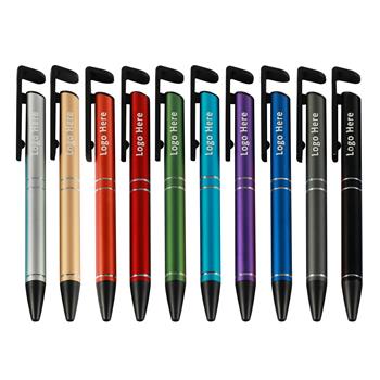 Aluminum Ballpoint Pen with Built-in Phone Stand