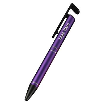 Aluminum Ballpoint Pen with Built-in Phone Stand