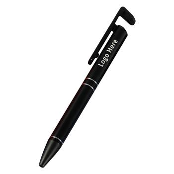Aluminum Ballpoint Pen with Built-in Phone Stand