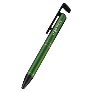 Aluminum Ballpoint Pen with Built-in Phone Stand