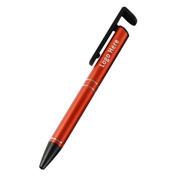 Aluminum Ballpoint Pen with Built-in Phone Stand
