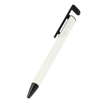Dual-Function Metal Ballpoint Pen with Phone Stand