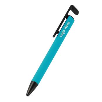 Dual-Function Metal Ballpoint Pen with Phone Stand