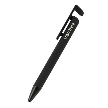 Dual-Function Metal Ballpoint Pen with Phone Stand