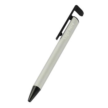 Dual-Function Metal Ballpoint Pen with Phone Stand