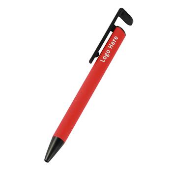 Dual-Function Metal Ballpoint Pen with Phone Stand
