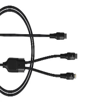 2-in-1 Braided Aluminum Fast Charging Cable