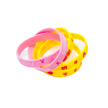 1/2" printed Silicone Bracelet