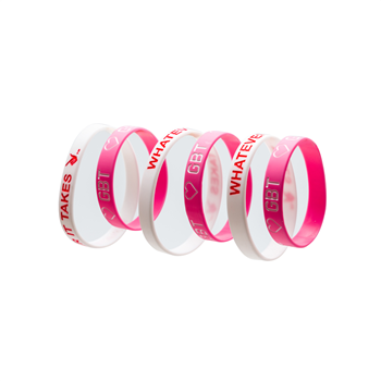 1/2" Debossed Color-Filled Silicone Wristband