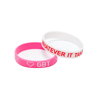 1/2" Debossed Color-Filled Silicone Wristband