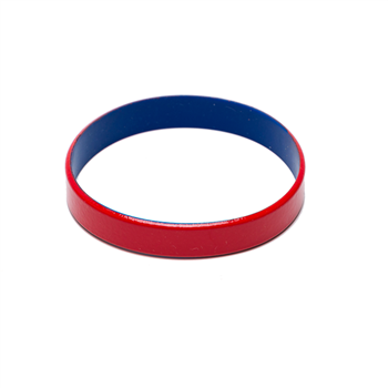 1/2" Dual-Color Painted Silicone Wristband