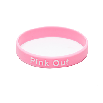 1/2" Custom Debossed Color-Filled Silicone Bracelet