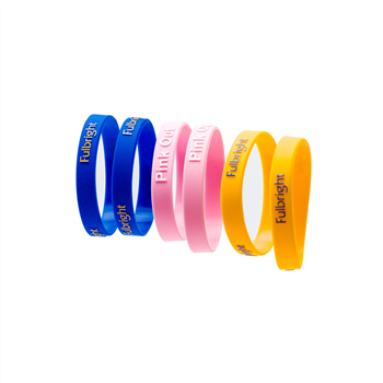 1/2" Custom Debossed Color-Filled Silicone Bracelet