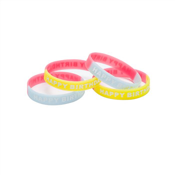 1/2" Glow-in-the-Dark Two-Tone Silicone Bracelet