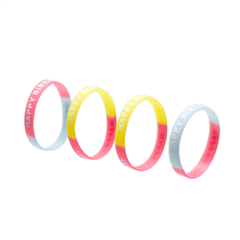 1/2" Glow-in-the-Dark Two-Tone Silicone Bracelet