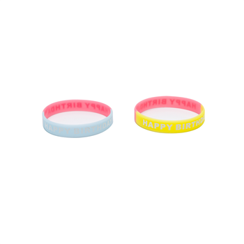 1/2" Glow-in-the-Dark Two-Tone Silicone Bracelet