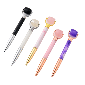 Crystal Massage Roller Ballpoint Pen