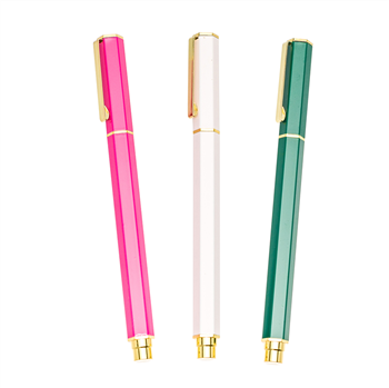  Faceted Metal Cap-Off Ballpoint Pen