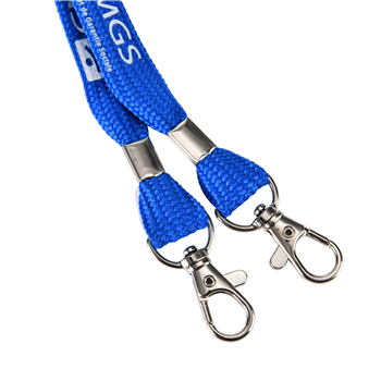 Dual Clip Woven Lanyard