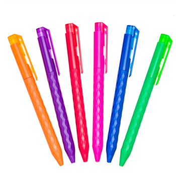 Diamond Grip Neon Ballpoint Pen