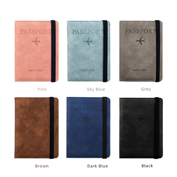 PU Leather RFID Blocking Passport Wallet