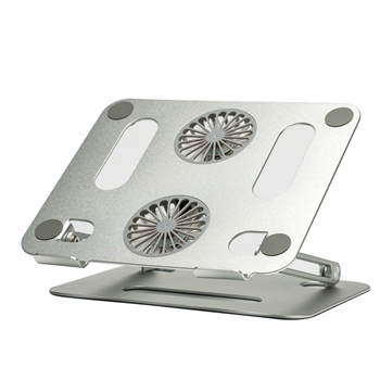 Aluminum Laptop Stand with Dual Cooling Fans