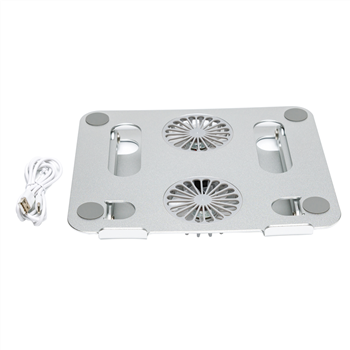Aluminum Laptop Stand with Dual Cooling Fans