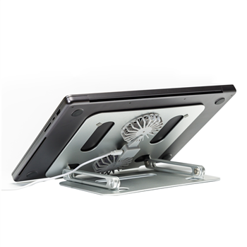 Aluminum Laptop Stand with Dual Cooling Fans