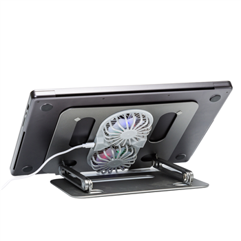 Aluminum Laptop Stand with Dual Cooling Fans