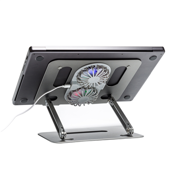 Aluminum Laptop Stand with Dual Cooling Fans