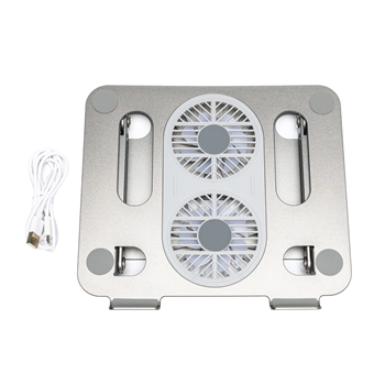 Aluminum Laptop Stand with Dual Cooling Fans