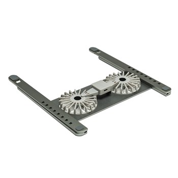 Adjustable Aluminum Laptop Stand with Dual Cooling Fans