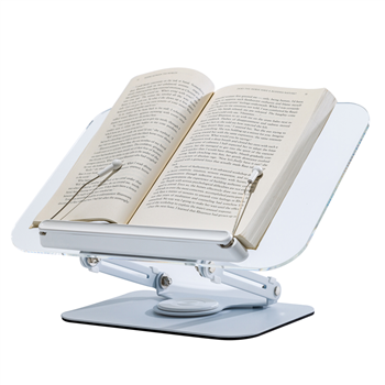 Clear 360° Rotating Desktop Book & Device Stand