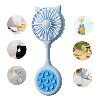 Rechargeable Mini Fan with Suction Cup Base