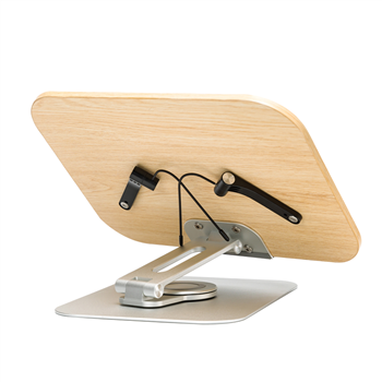 Swivel Adjustable Wood & Aluminum Book/Laptop Stand