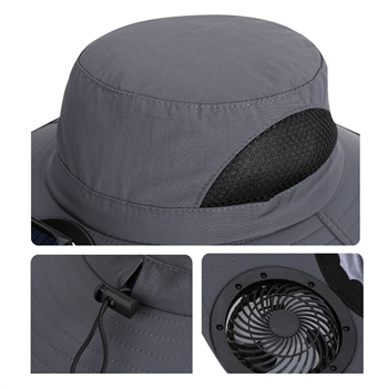 Solar-Powered Cooling Hat with Fan