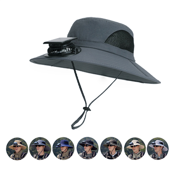 Solar-Powered Cooling Hat with Fan