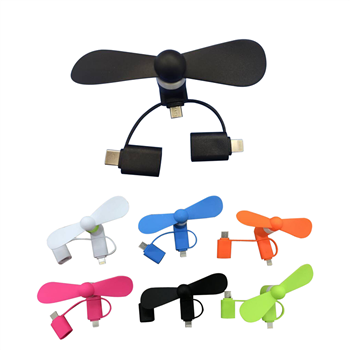 3-in-1 Mini USB Mobile Fan