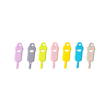 Smile Face Silicone SIM Card Ejector Keychain