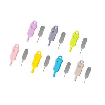 Smile Face Silicone SIM Card Ejector Keychain
