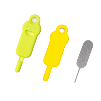 Smile Face Silicone SIM Card Ejector Keychain