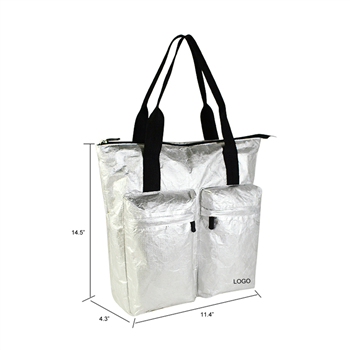 Tyvek Dual Pocket Tote Bag