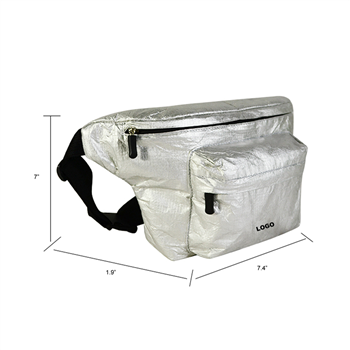 Tyvek Fanny Pack with Dual Zippered Pockets