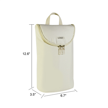 Dual Bottles Canvas Insulated Wine Cooler Bag