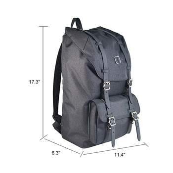 Buckle Flap Polyester Backpack