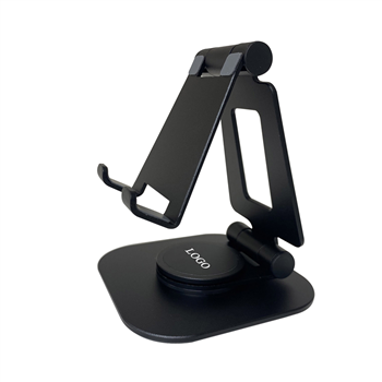 Foldable Rotating Metal Phone Stand for Desktop Use